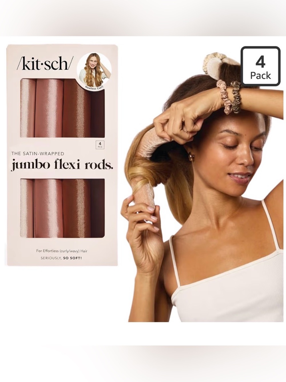 Kitsch The Satin-Wrapped Jumbo Flexi Rods